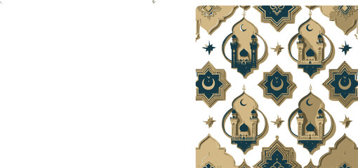 Ramadan Icons Vector Illustration 