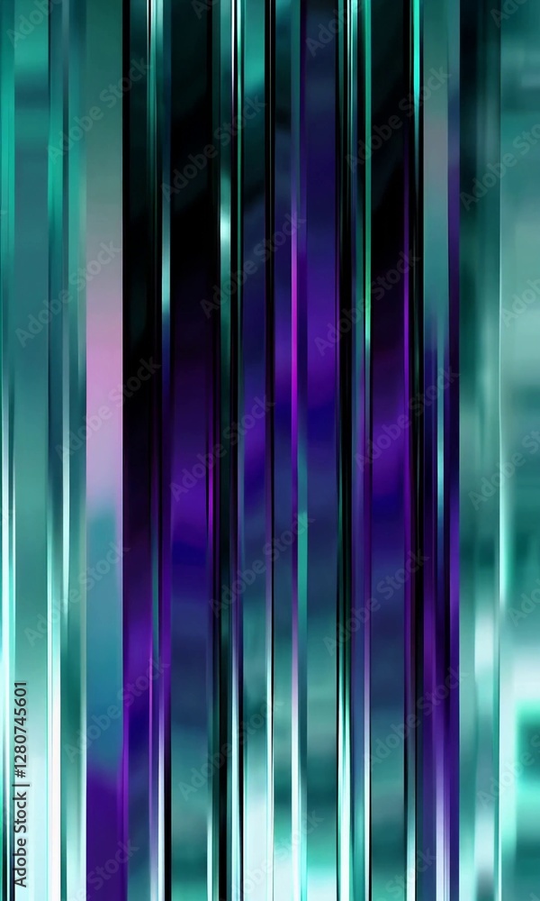 Poster mesmerizing vertical light streaks in vivid motion across a dynamic gradient background