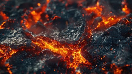 Molten metal textures frozen in a moment of captivating intensity