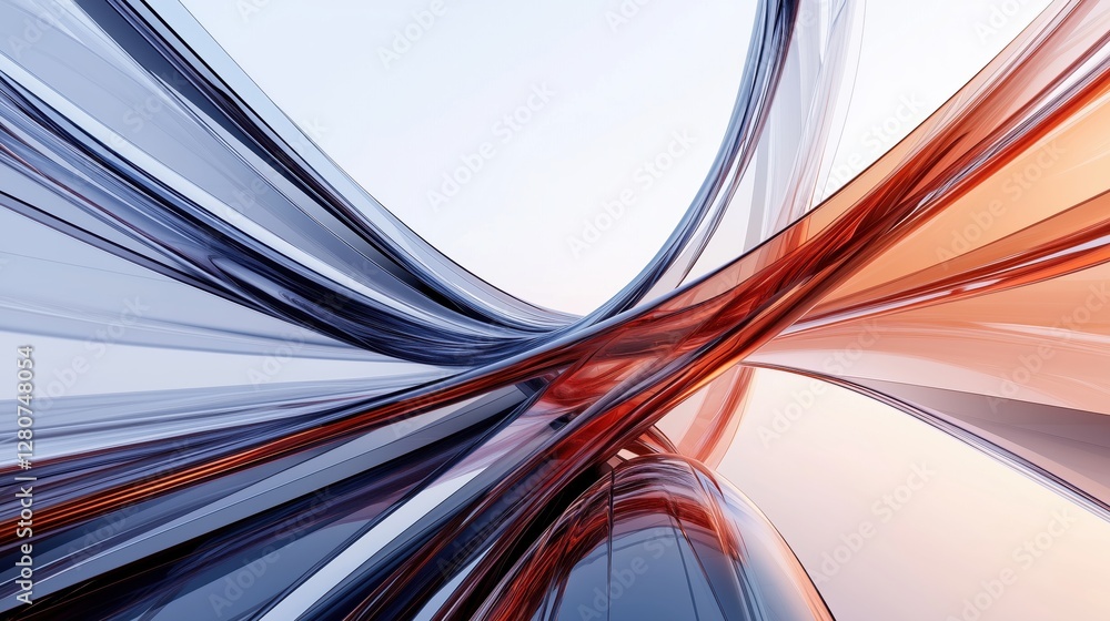 Poster intricate glass ribbons create a mesmerizing twist with vibrant colors and smooth textures that capt