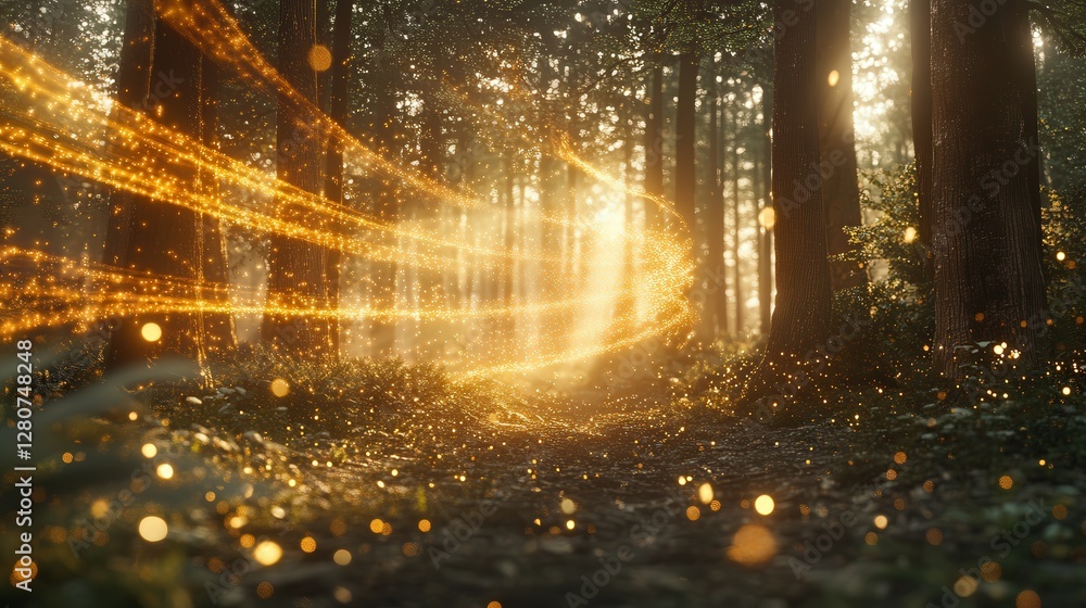 Poster bending of light as it moves from a less dense medium to a denser one, showing how the speed of ligh