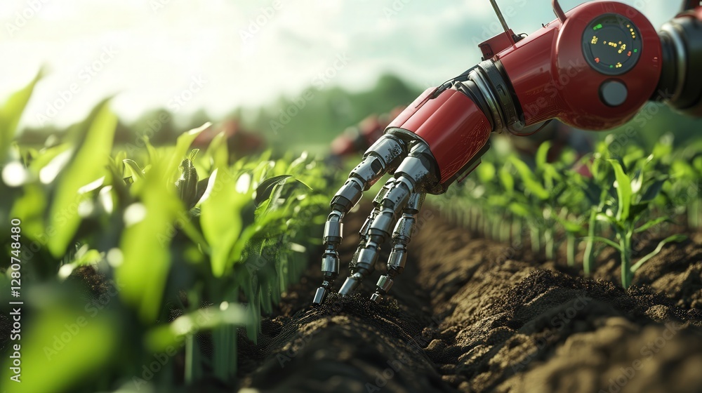 Poster robots use real-time data to improve the quality of crops, maintaining optimal growing conditions.