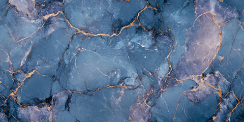 A seamless luxurious abstract marble background in chambray blue and lilac with subtle metallic reflections.