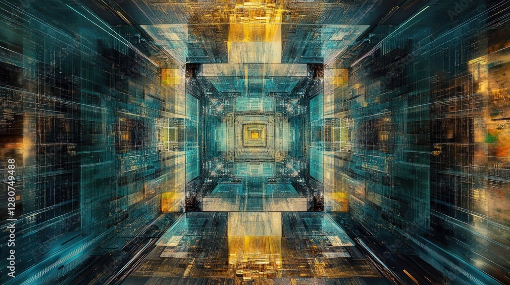 Poster microchip, capable of processing data across different layers of reality, enhancing virtual and augm