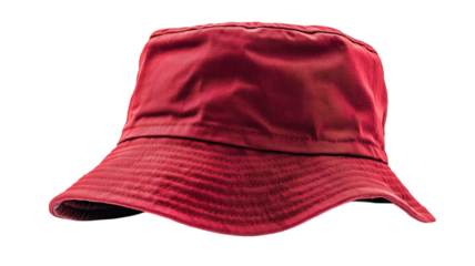Bright red bucket hat resting on a flat surface, inviting summer adventures and style choices