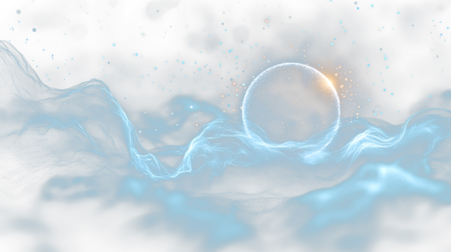 a sphere in the clouds