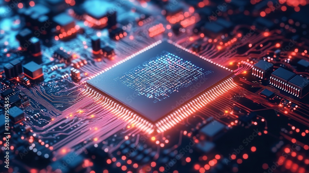 Poster analytics microchip, forecasting future events with high accuracy.