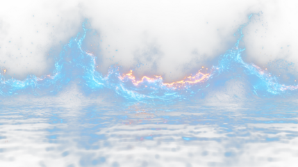 a dark blue ocean with a lot of light