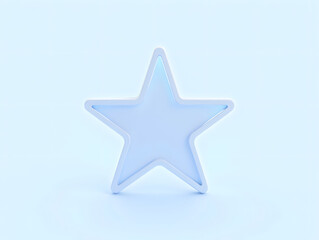 Blue stars isolated on solid color background, 3D rendering