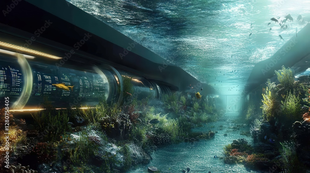 Poster advanced deep-sea data center powered by tidal energy.