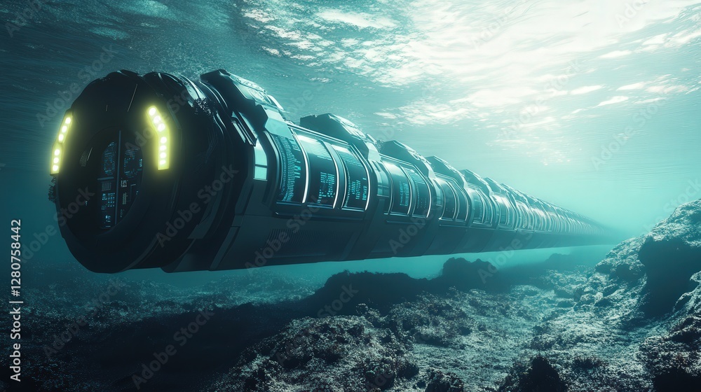 Poster advanced deep-sea data center powered by tidal energy.