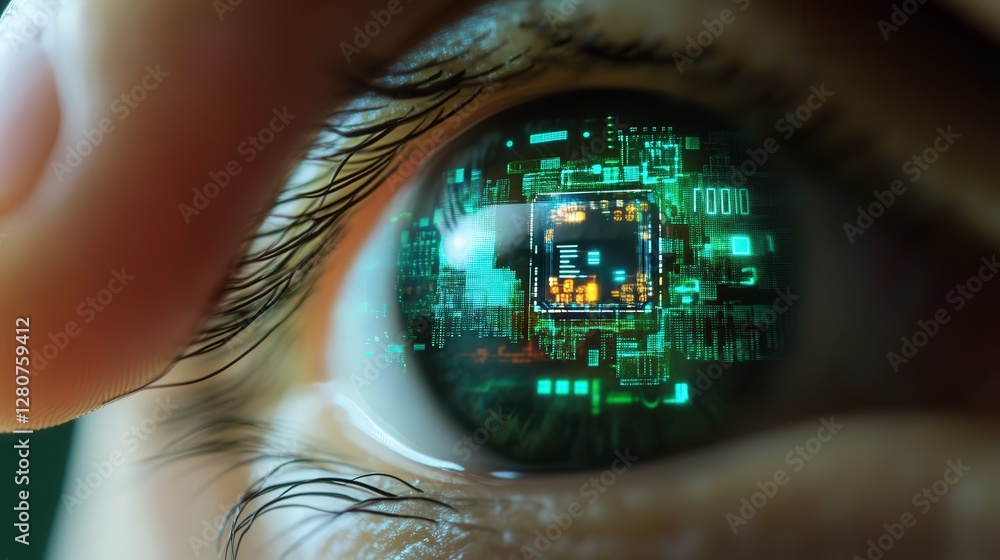 Poster microchip, creating seamless digital overlays on the physical world.