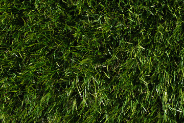 Close-up of Artificial Grass with Sharp Focus on Texture