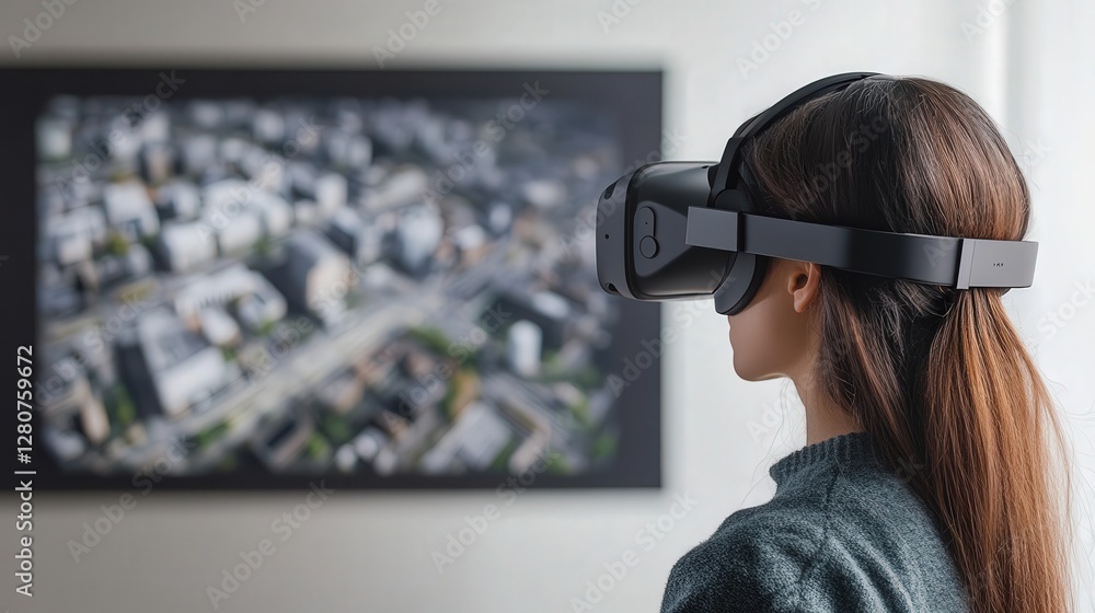Poster 3d rendering microchip, generating photorealistic simulations for vr and gaming