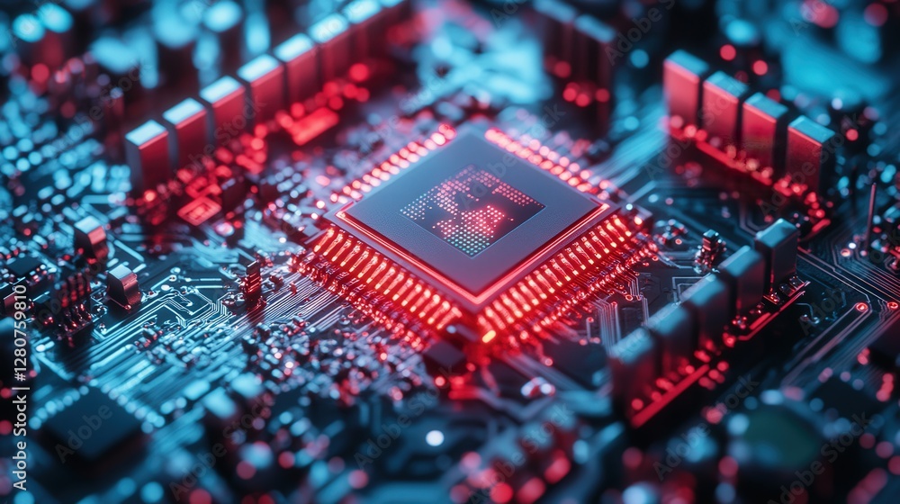 Poster hacking prevention microchip, countering cyber threats before they occur.