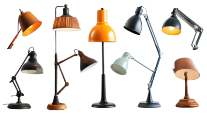 Collection of stylish desk lamps showcasing diverse designs and colors for home decor
