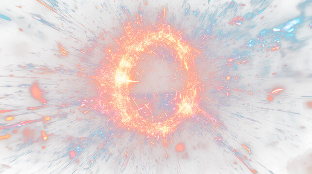 a bright explosion of sparks and sparks