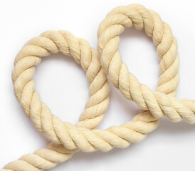rope on a white background