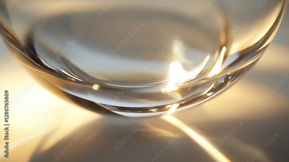 Poster light through a curved air lens, causing objects to appear in distorted shapes. explain how refracti