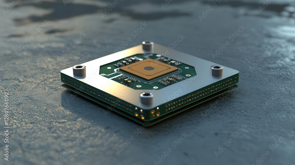 Poster microchip, capable of reconfiguring itself for different tasks, adapting its hardware dynamically to