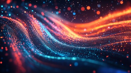 Fototapeta premium Professional Image Colorful Futuristic Data Visualization With