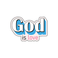 Christian groove sticker. God is love