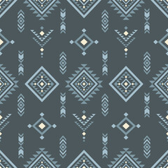 Southwest Aztec geometric Native American Mexican Navajo tribal ethnic boho indian texture ornament seamless pattern fabric colorful design vector for woven textile printing blanket rug carpet fashion