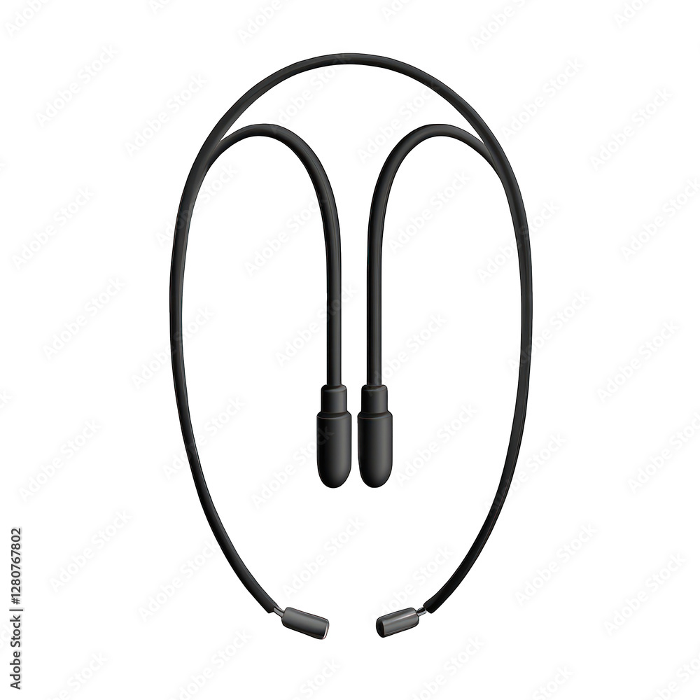 Poster exercise jump rope isolated on transparent background
