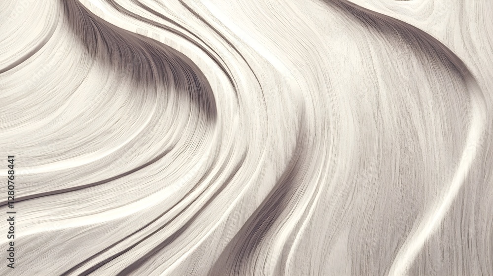 Poster elegant wavy abstract background with smooth flowing curves and textured surface in neutral tones