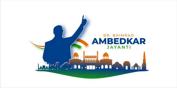 Vector illustration of Ambedkar Jayanti social media template