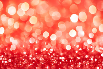 Abstract Valentine's Day background with red heart shape and blurred bokeh, holiday love concept illustration