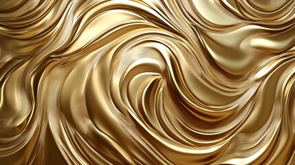 Obraz premium Luxurious Abstract Golden Metallic Waves Background Texture,Modern Elegant Premium Design Art