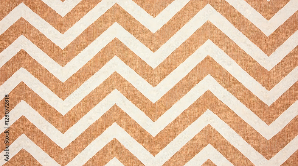 Poster a textured zigzag pattern in warm tones of brown and white, creating a modern and stylish design.