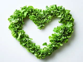 heart from green leaves