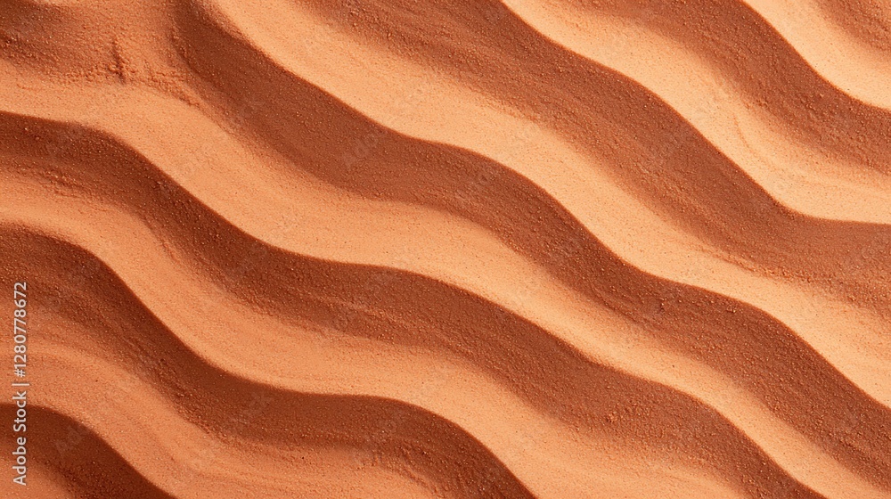 Poster a close-up view of a textured surface with flowing wave patterns, showcasing warm, earthy tones and 