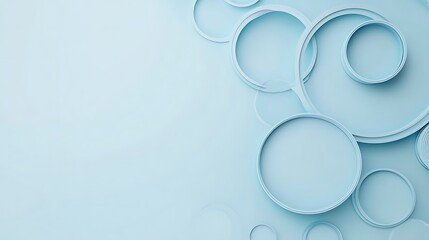 Abstract Light Blue Circular Design Overlays Background