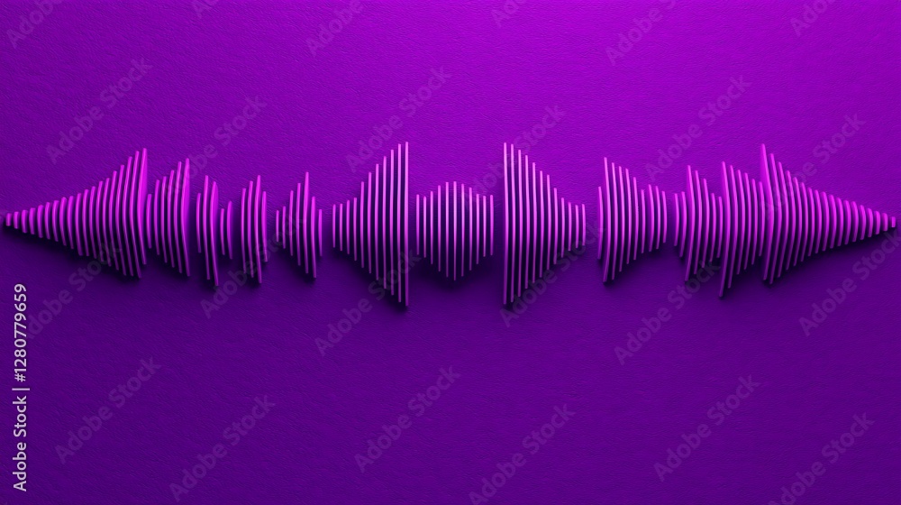 Poster the image features a vibrant purple background with a stylized sound wave pattern, emphasizing audio