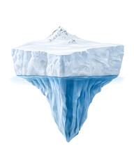 Obraz premium Massive iceberg isolated on white background