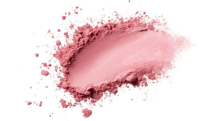Blush Stroke: A delicate, artful swipe of pink blush, hinting at beauty and cosmetic elegance, perfect for conveying texture, and color.