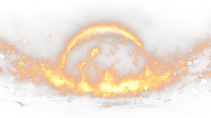 a large explosion of fire