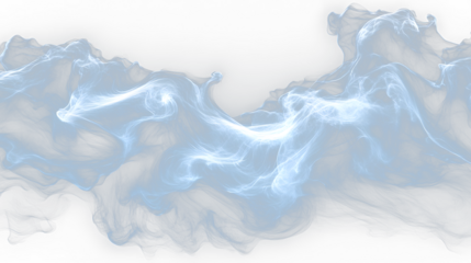 a blue smoke cloud on a black background