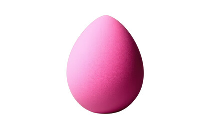 Pink Beauty Blender: A close-up studio shot of a vibrant pink beauty blender, perfectly smooth and egg-shaped, ready for flawless makeup application.