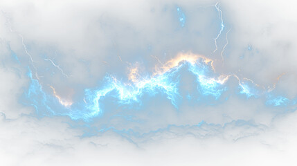 a dark blue sky with lightning