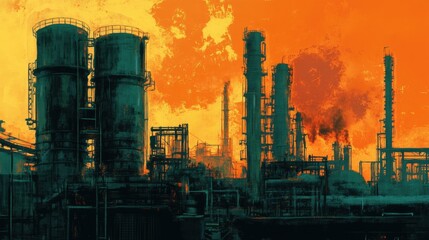 Futuristic Urban Landscape: Sci-Fi Illustration of a Cyberpunk City with Imaginative Artwork in Vibrant Colors