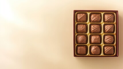 Obraz premium Delightful assortment of chocolates elegantly arranged in box, e