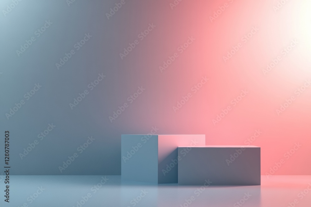 Poster This backdrop showcases a modern minimalist design with gentle color gradients, providing ample empty space for creative text placements or graphics