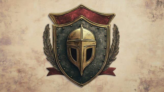 Valor Emblem: Tab Icon Illustrating Army Soldier Badge in Distinctive Graphic Design