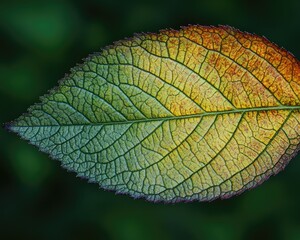 Obraz premium Vibrant Green Leaf Close-Up: A Journey Through Colourful Plant Life in a Garden Setting