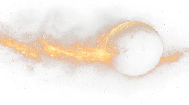 a large orange object in the middle of a black background