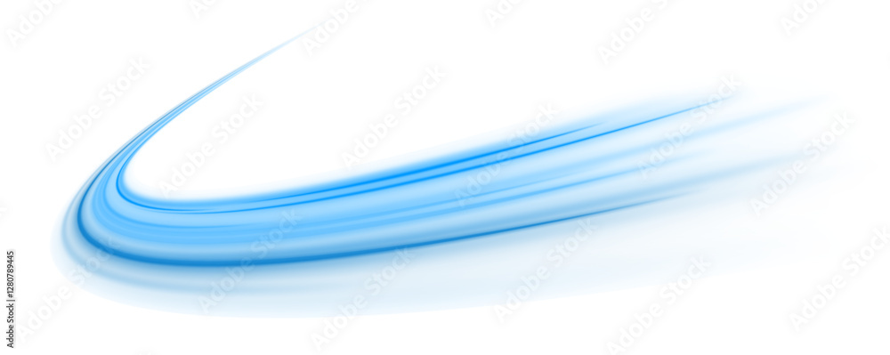 Poster abstract blue wave lines and glowing motion effect. flowing waves of blue energy with glowing lights